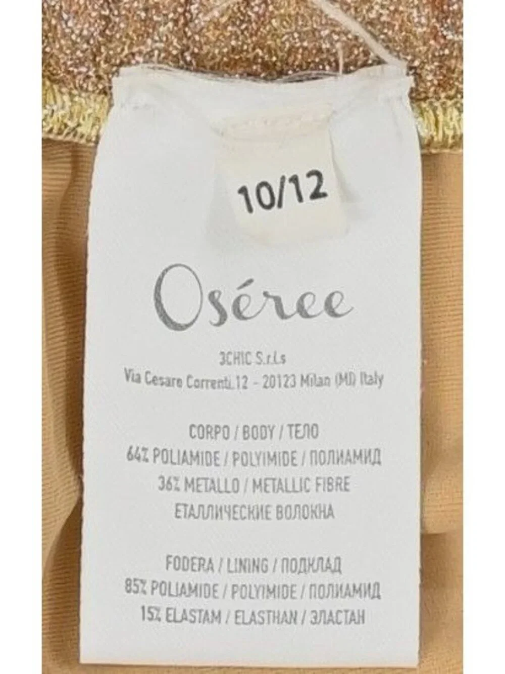 Oseree Gold Metallic Straight Leg Pants